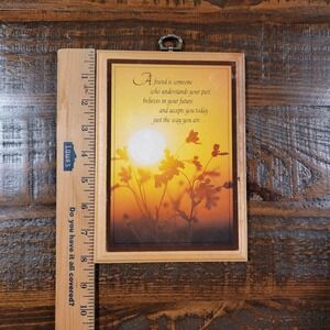 Vintage 1980 Hallmark Cards Wooden Wall Plaque "A Friend Is Someone" Friend Gift